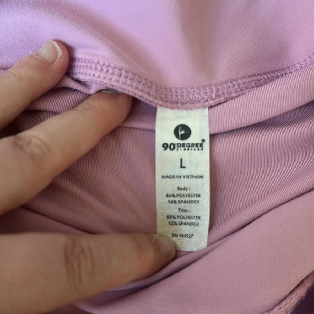 90 Degree By Reflex Pink Mini Athletic Skirt/Skort (L) - Picture 4 of 6